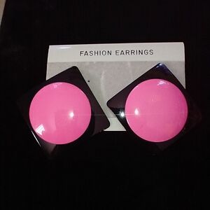 Pink & Black Vintage earrings